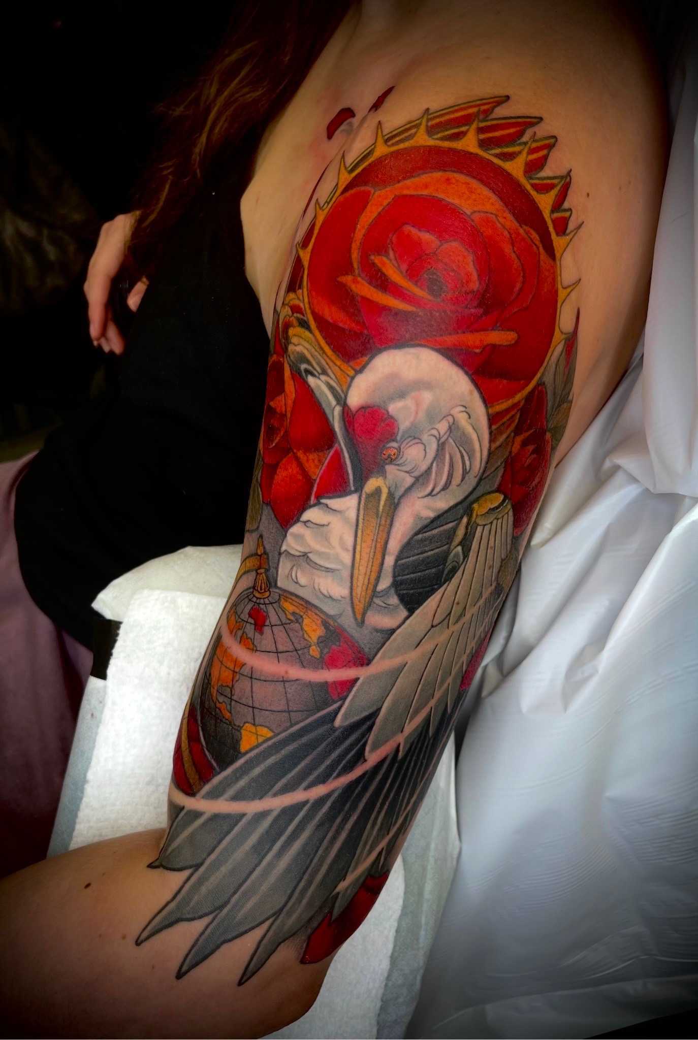 Tattoo by guest artist at Le Deau De Sang