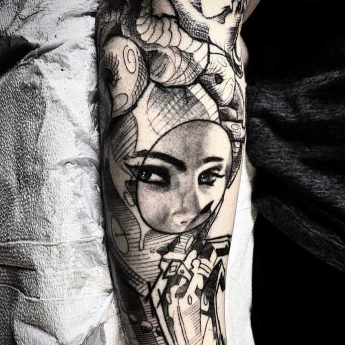 Tattoo done at Le Seau De Sang