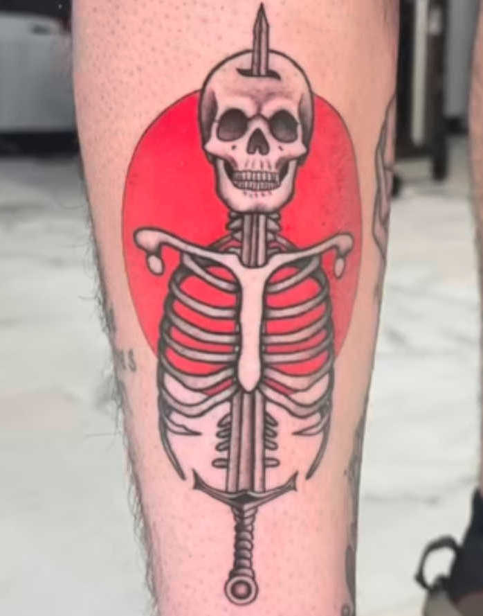 Tattoo done at Le Seau De Sang