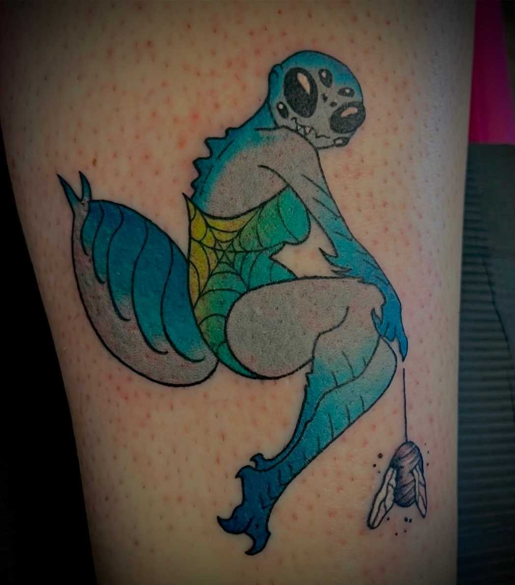 Tattoo done at Le Seau De Sang