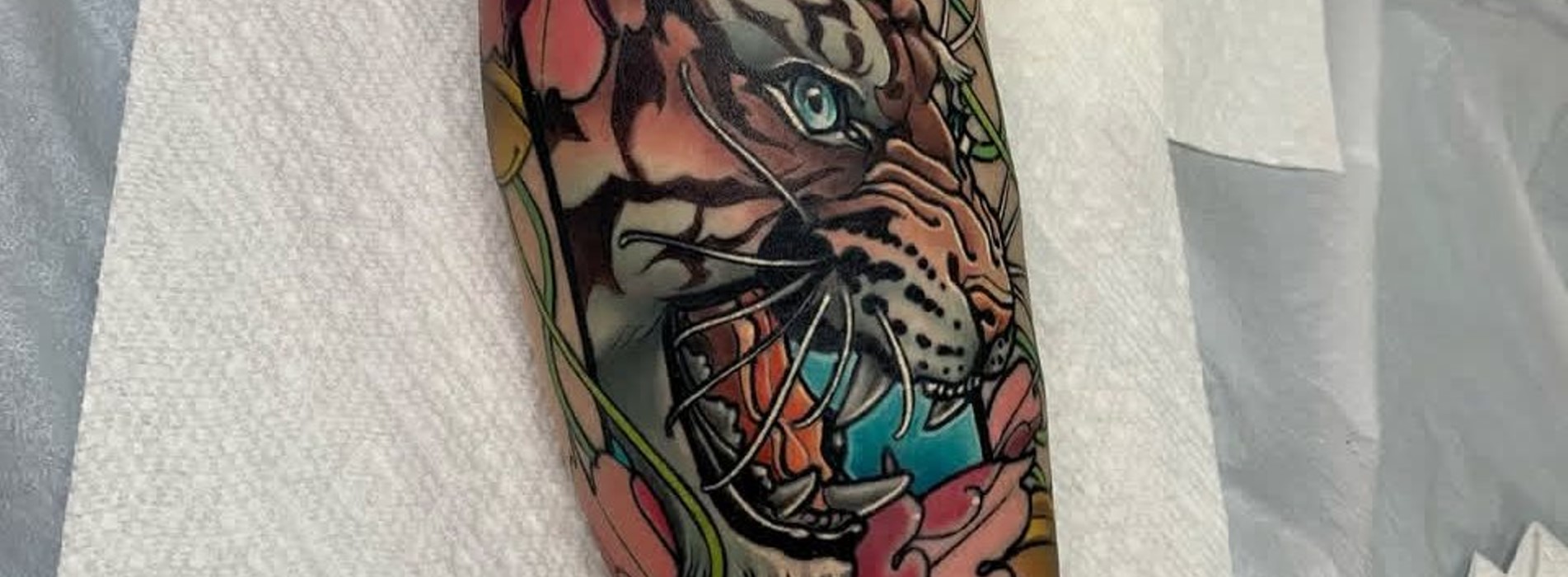 Tattoo by guest artist at Le Deau De Sang