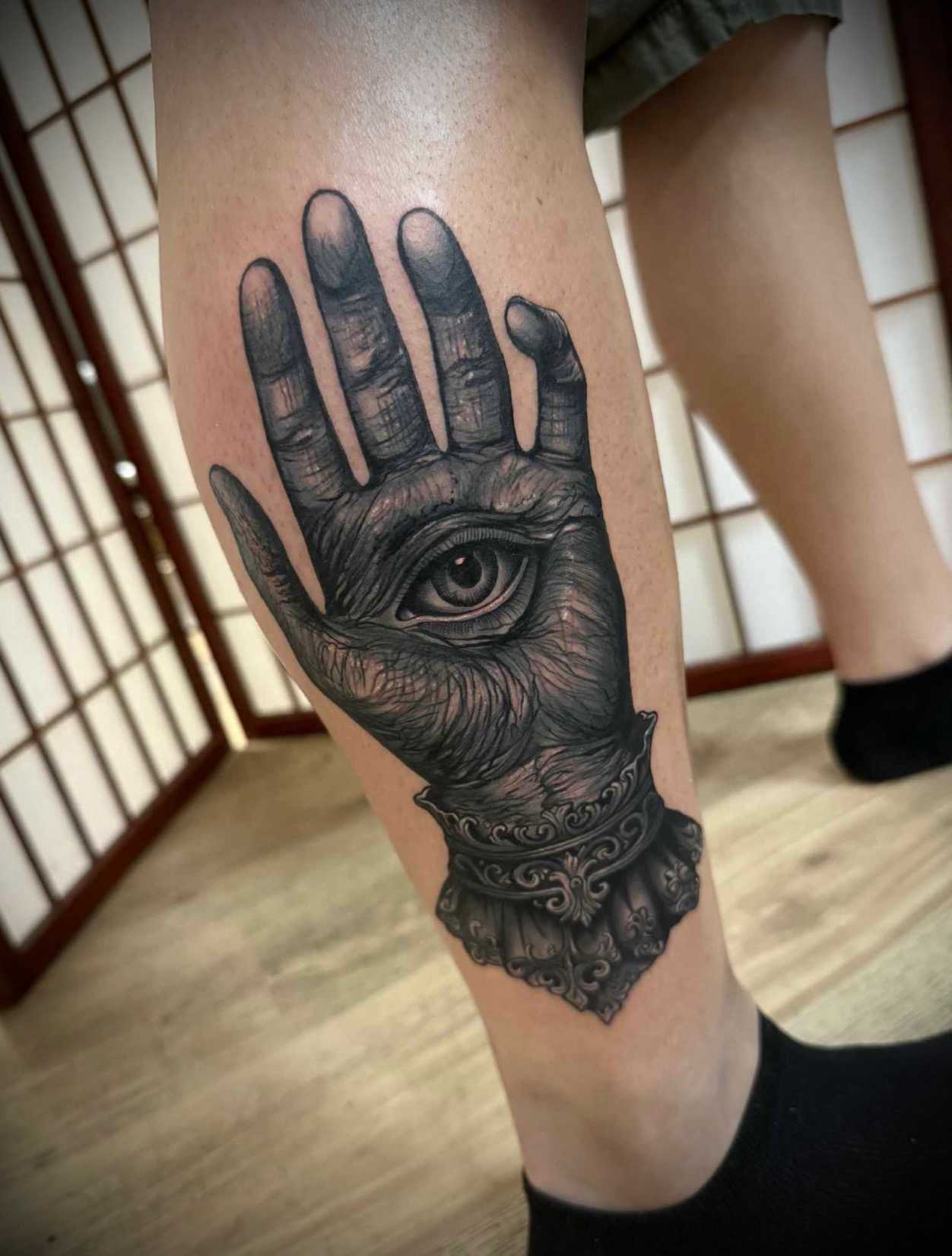 Tattoo by guest artist at Le Deau De Sang