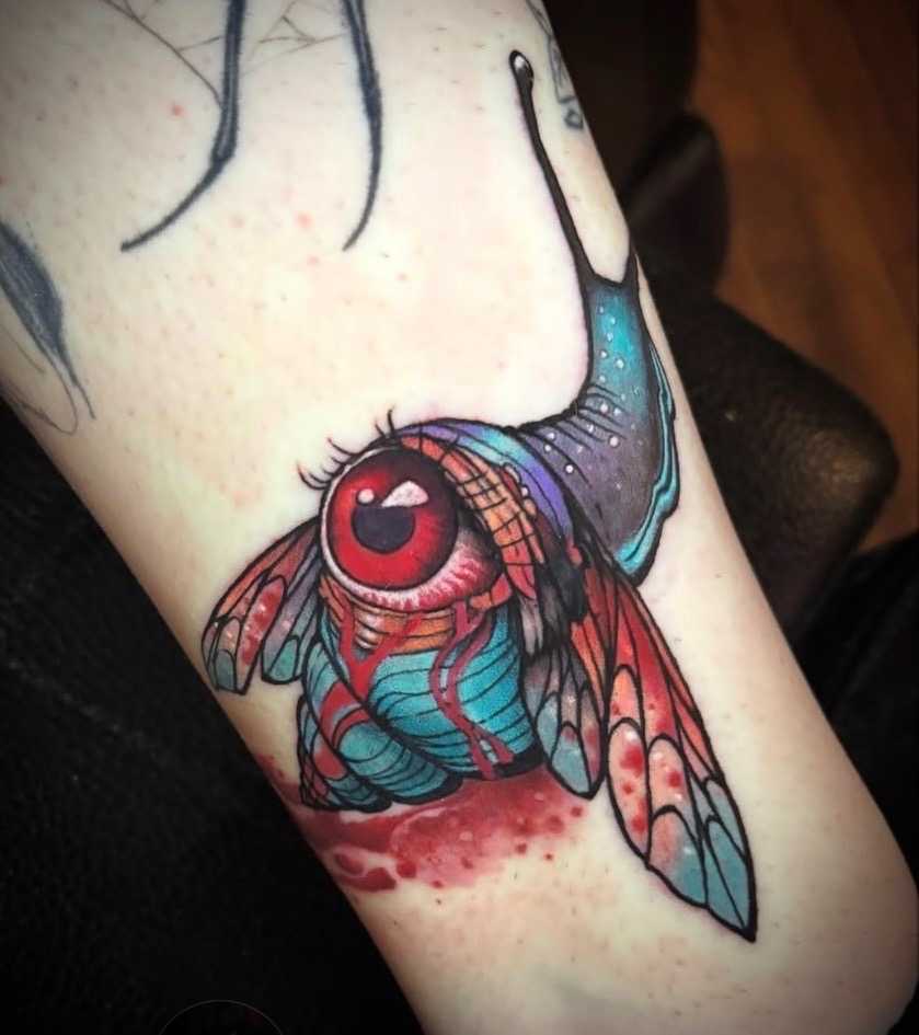 Tattoo by guest artist at Le Deau De Sang