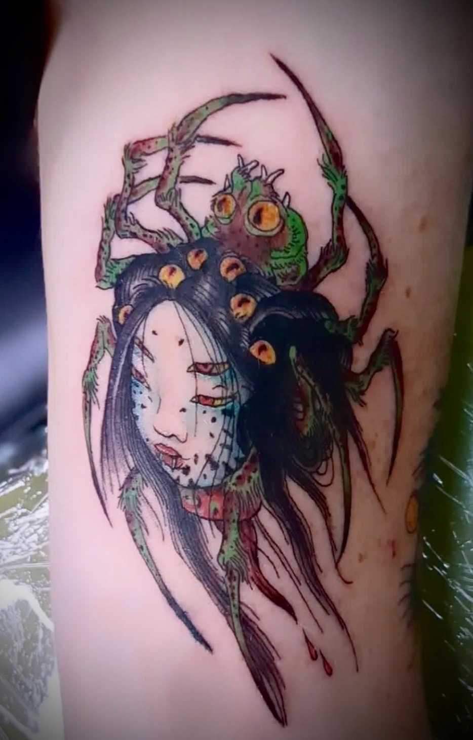 Tattoo by guest artist at Le Deau De Sang